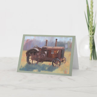 ヴィンテージアンティークトラク絵画ターの父のデイカード カード