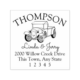 ヴィンテージアンティークトラックアドレス セルフインキングスタンプ