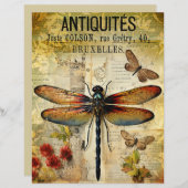 ヴィンテージアンティークドラゴンフライエフェメラ (正面/裏面)