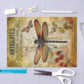 ヴィンテージアンティークドラゴンフライ・デクページ 薄葉紙 (クラフト)