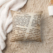 ヴィンテージアンティークニュース紙の切り抜き クッション (ブランケット)