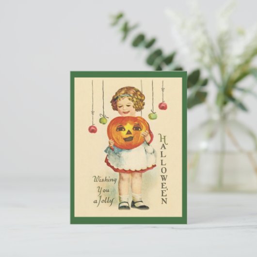 ヴィンテージアンティークハロウィーンデザインはがきJOL ポストカード (スタンド正面)