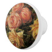 ヴィンテージアンティークバライエローフローラ印象派 セラミックノブ (右)