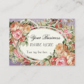 ヴィンテージアンティークバラフローラブーケモダンスワーズ 名刺 (正面)