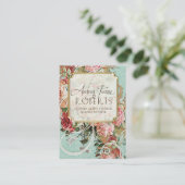 ヴィンテージアンティークバラフローラブーケモダンスワーズ 名刺 (スタンド正面)