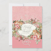 ヴィンテージアンティークバラフローラブーケモダンスワーズ 招待状 (裏面)