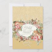 ヴィンテージアンティークバラフローラブーケモダンスワーズ 招待状 (裏面)