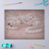 ヴィンテージアンティークバラ金ゴールド白真珠水彩 薄葉紙 (クラフト)