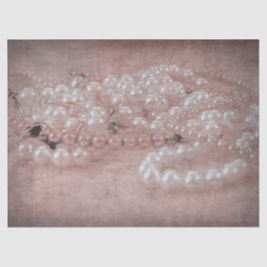 ヴィンテージアンティークバラ金ゴールド白真珠水彩 薄葉紙 (正面)