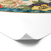 ヴィンテージアンティークバレンタインデー,天使のハート ポスター (角)