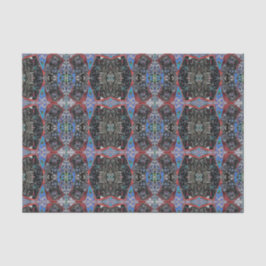 ヴィンテージアンティークパターンブルーブラックレッドデコパージュ 薄葉紙