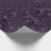 ヴィンテージアンティークパープル抽象芸術デコエレガントパージ ラッピングペーパー (角)