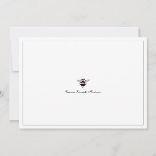 ヴィンテージアンティークビークラシックスクリプト ノートカード (正面)