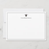 ヴィンテージアンティークビークラシックパーソナライズされた ノートカード (正面)