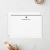 ヴィンテージアンティークビークラシックパーソナライズされた ノートカード (正面/裏面インサイチュ)