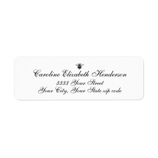 ヴィンテージアンティークビークラシック差出人住所 ラベル (正面)