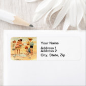 ヴィンテージアンティークビーチボーイガールチルドレンファインアート ラベル (インサイチュ)