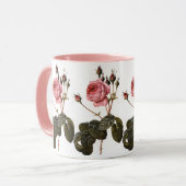 ヴィンテージアンティークピンクガーデンバライン開花 マグカップ (正面左)