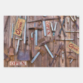 ヴィンテージアンティークファームツール ラッピングペーパーシート (正面3)