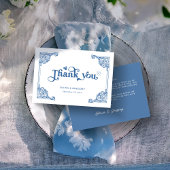 ヴィンテージアンティークフレ結婚ーム サンキューカード