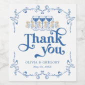 ヴィンテージアンティークフレ結婚ーム ワインラベル (シングルラベル)