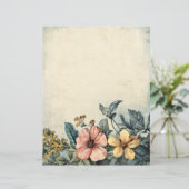 ヴィンテージアンティークフローラジャンクジャーナルスクラップブックページ (スタンド正面)