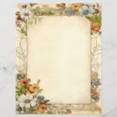 ヴィンテージアンティークフローラジャンクジャーナル (裏面)