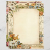 ヴィンテージアンティークフローラジャンクジャーナル (正面/裏面)