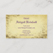 ヴィンテージアンティークフローラバラ 名刺 (裏面)