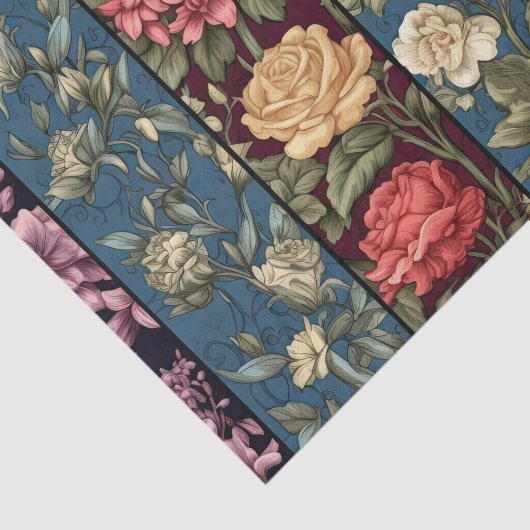 ヴィンテージアンティークフローラパネルの切り離し紙 薄葉紙 (詳細)