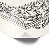 ヴィンテージアンティークフローラマーメイドオールドフレ縁どーム フォトプリント            (角)