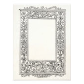 ヴィンテージアンティークフローラマーメイドオールドフレ縁どーム フォトプリント            (正面)