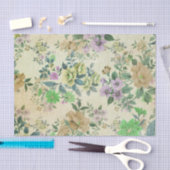 ヴィンテージアンティークフローラ切り離しティッシュペーパー 薄葉紙 (クラフト)