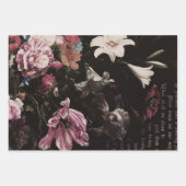 ヴィンテージアンティークフローラ切り離し ラッピングペーパーシート (正面3)