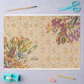 ヴィンテージアンティークフローラ切り離し 薄葉紙 (クラフト)