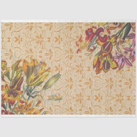 ヴィンテージアンティークフローラ切り離し 薄葉紙 (正面)