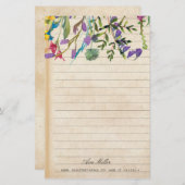 ヴィンテージアンティークフローラ固定紙 便箋 (正面/裏面)