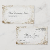 ヴィンテージアンティークフローラ 名刺 (正面/裏面)