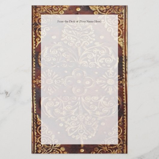 ヴィンテージアンティークブックイメージ 便箋 (正面)