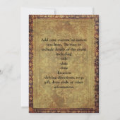 ヴィンテージアンティークブックイメージ 招待状 (裏面)