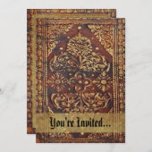 ヴィンテージアンティークブックイメージ 招待状 (正面/裏面)