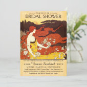 ヴィンテージアンティークブライダルシャワー招待状 招待状 (スタンド正面)