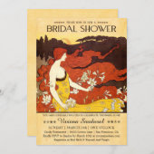 ヴィンテージアンティークブライダルシャワー招待状 招待状 (正面/裏面)