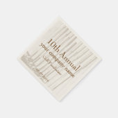 ヴィンテージアンティークブラウン&ホワイトゴルフ資金調達者 スタンダードカクテルナプキン (角)