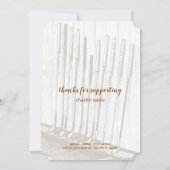 ヴィンテージアンティークブラウン&ホワイトゴルフ資金集め 招待状 (裏面)