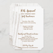 ヴィンテージアンティークブラウン&ホワイトゴルフ資金集め 招待状 (正面/裏面)