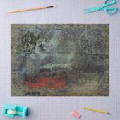 ヴィンテージアンティークブラックレッド古いスクリプトシートミュージック 薄葉紙 (クラフト)