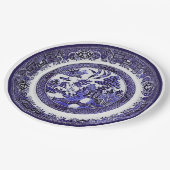 ヴィンテージアンティークブルーウィローパターン1790年頃 ペーパープレート (アングル)