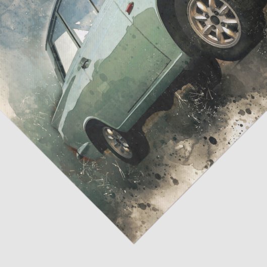 ヴィンテージアンティークブルーカーデクページ 薄葉紙 (詳細)