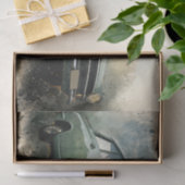 ヴィンテージアンティークブルーカーデクページ 薄葉紙 (ギフト)